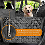 Soft Quilted Waterproof Hammock Pet Car Seat Cover with Side Flaps Car Pet Seat Cover Protect Car Interior Customized Size Black