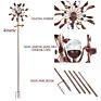 Solar Powered Glass Ball Garden Wind Spinners