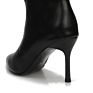 Solid Women High Heel Boots Black Leather Casual Ankle Boots