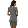 Spring and Women's Skirt Knotted Short-Sleeved Dress