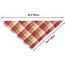 Spring Dog Cat Classic Checkered Saliva Towel Plaid Dog Bandana Pet