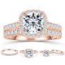 Square Zircon Engagement Rings 925 Sterling Silver Cz Diamond Ring for Women