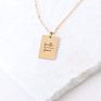 Stainless Steel Engraving Motivation Quote Inspire Jewelry Faith over Fear Rectangle Pendant Necklace