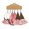 Stainless Steel Ethnic Earrings Woman Colorful Retro Tassel Pendant Earrings Bohemian Jewelry Earrings