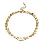 Stainless Steel Gold Plated Anklet Double Chain round Sequin Pendant Anklet Set Foot Jewelry for Women Gift