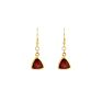 Stainless Steel Green Zircon Emerald Green Jewelry Woman Jewelry Crystal Triangle Pendant Necklace Earrings