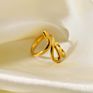 Stainless Steel Rings Jewelry 18K Gold Punk Snake Open Adjustable Rings Statement Chunky Gold Rings for Women Female