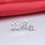 Starsgem 925 Silver Diamond Moissanite 1Ct 6.5Mm Sterling Silver Stud Earrings
