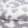 Stock Lot Big Chunky Jacquard Animal Print Leopard Knit Throw Blanket for Home Decor