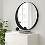 Stockholm Minimalist Metal Frame Hotel Home Bathroom round Wall Decorative Mirror with Storage Shelf
