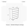 Storage Chest of Drawers Black Metal Frame and Wood Rolling Cart with Drawers