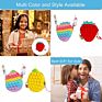 Stress Relief anti Anxiety Toy Bag Pineapple Fidget Toy Bag Popper Fidget Shoulder Bag for Kids