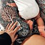 Stretch Soft Pink Floral Print Nursing Pillow Case Breastfeeding Pillow Slipcover Newborn Support Pillow Cover for Baby Girls