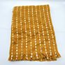 Stripe Yellow Slub Yarn Brushed Scarf Jacquard Cashmere Long Scarf with Fringes Women Shawl