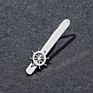 Style Creative Laser Windmill Shape Metal Silver Plated Men Business Gifts Tie Bar Clip Tie Pin