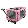 Style Handle Dog Trolley Bag with Wheel Durable Pet Travel Breathable Carrier Backpack Pet Cage For