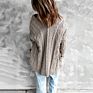 Style Knitting Jacket Coat Causal Women Long Cardigan Sweater with Pocket