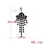 Style Tanji Silver Zircon Rhinestone Tassels Paw Belly Rings Belly Rings