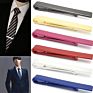 Suit Accessories Men's Skinny Tie Clip Pins Short Metal Necktie Tie Bar Chrome Clamp Plain Tie Clip