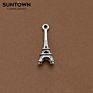 Suntown Diy Alloy Silver Pendant Mini Eiffel Tower Charms Paris Charms Bling Jewelry Women Accessories Accesorios