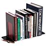 T Shaped Decorative Iron Bookends Holder Black Book Stand Metal Bookend