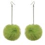 Temperament Chain Long Wool Ball Pom Pom Earrings Women's Earrings for Women