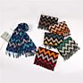 The Newest Design Multi Wavy Shapes Prints Long Head Scarf Women Warm Hijab Scarf