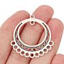 Tibetan Silver Chandelier Boho Earring Multi Strand Connector Charms Pendants for Jewelry Making Accessories 37X30Mm