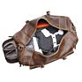 Tiding Vintage Large Mens Weekender Top Grain Crazy Horse Leather Travel Duffle Bag Overnight Bag with Shoe Compartment