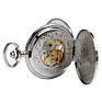 Tourbillon Watch Automatic Moonphase Mechanical Pocket Watch Silver Skeleton Mechanical Automatic Pocket Watch