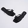 Trend Jelly Sandals Flat Shoes with Rivet Design Square-Toe Sandals for Women Flip Flop Slides Slippers