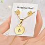 Trending Stainless Steel Irregular Design Geometric Animals Necklace Set Two-Piece Earring Necklaces Sets