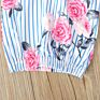 Two Pice Set Long Sleeves Rose Toddler Baby Stroller Sleeping Sack Bags Headband Stripe Floral Kids Infant Gown Jumpsuit