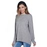 Unique Back Design Low Neck Oversize Women's Knitted Sweater Cashmere Sweater Loose Tops