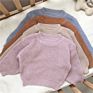 Unisex Baby Autumn Pullover Sweater Ins Infant Boy and Girls Blank Wool Knit Sweaters