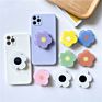 Up- Arrivals Acrylic Flower Mobile Phone Holder Epoxy Phone Grip Color Flower Shaped for Cell Phone Socket