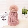 Velvet Hat Cap Women Knitting Cap Faux Fur Pompoms Beanie Hat