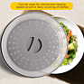 Vented Collapsible Microwave Splatter Proof Food Plate Cover with Easy Grip Handle Wash Vegetables Fruits