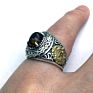 Vintage Amber with 925 Adjustable Sterling Silver Rings for Womens
