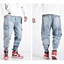 cargo jeans men denim loose fit