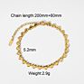 Vintage Hiphop 18K Gold Plated Stainless Steel Hollow Anklet