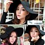 Vintage Women Ladies Felt Fedora Cloche Floppy Wide Brim Wool Hat