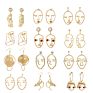 Vriua Abstract Hollow Out Face Dangle Earrings for Women Statement Long Drop Earrings Jewelry Earrings Boucles D'oreille