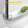 Wall Mounted Aluminum Bathroom Medicine Mirror Cabinet with 2 Doors