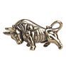 Wall Street Brass Bull Mini Animals Statue Handmade Home Decor Ornaments Crafts Copper Miniatures Figurines Desk Decoration Gift
