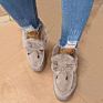 Warm Designer Ladies Outdoor Fluffy Women Shoes Faux Fur Moccasins for Ladies