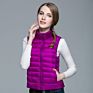 Warm Lightweight Stand Collar Women Puffer Waistcoat Warm down Vest