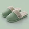 Waterproof Cotton Slippers Women's Autumn Home Removable Cotton Slippers Men's Warm Non-Slip Couple Woolen Slipper