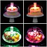 Wedding Birthday Party Plastic White Cake Stand with Usb Disco Led Light Acrylic Clear Cake Dome Cover