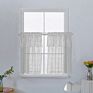 White Lace Sheer Kitchen Curtains Set Modern Kitchen Curtains